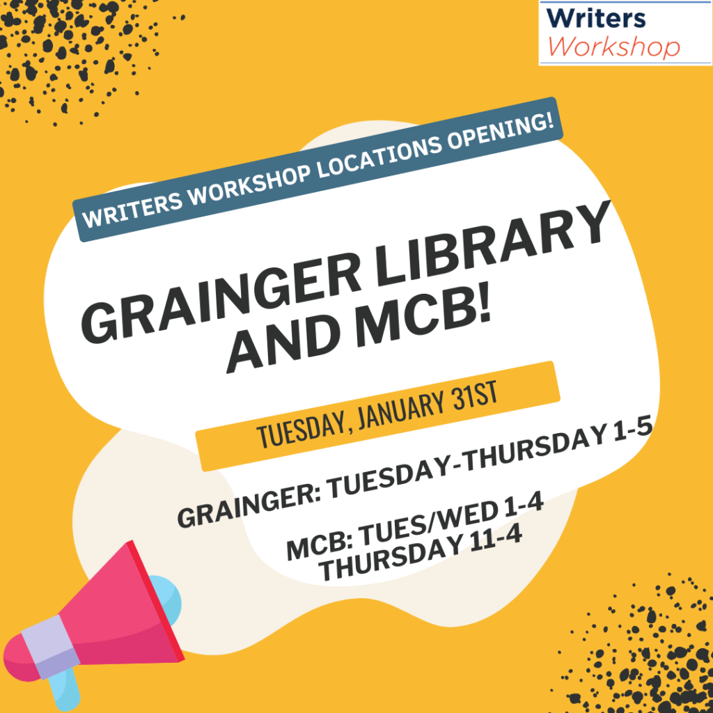 Announcement: Satellites in Grainger Library and MCB opening Tuesday, January 31