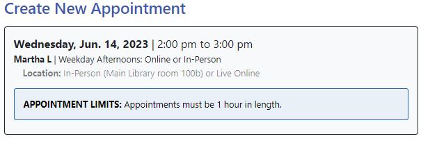 Create Appointment : Name